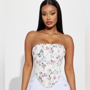 Fashion Nova Floral Corset Top